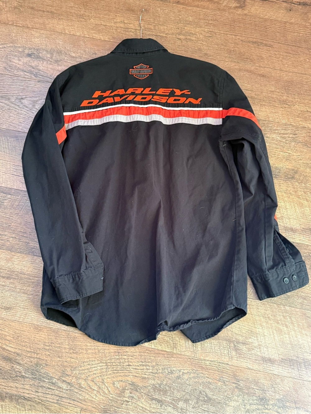 Harley-Davidson Black Shirt with Orange Accents